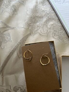 Delicate Gold-Tone Small Hoop Earrings for Women